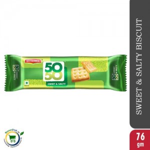 Britannia 50-50 Sweet & Salty Biscuits - 76gm