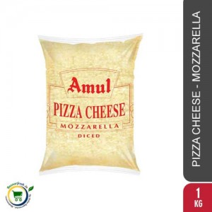 Amul Mozzarella Cheese [Diced] - 1Kg