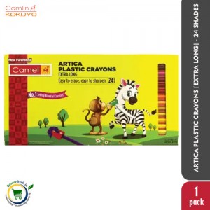 Camel ARTICA Plastic Crayons [Extra long 24 Shades] - 1Pkt